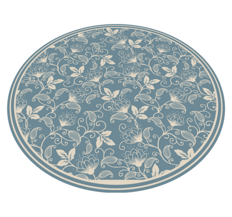 Vinyl tapijt bloemen en planten botanisch draai element - TenStickers