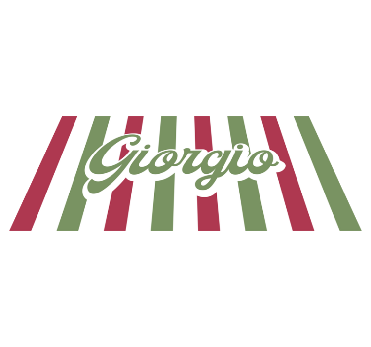 Italiaanse vlag vinyl tapijt met naam - TenStickers