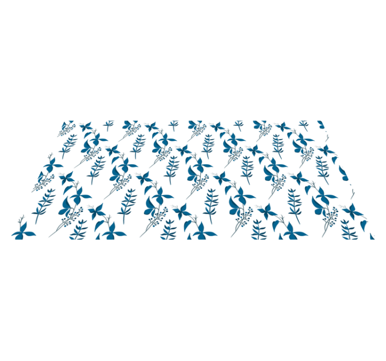 Vinyl tapijt bloemen en planten botanisch motief - TenStickers