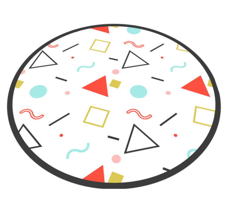 Geometrische kleurrijke vormen vinyl tapijt geometrisch - TenStickers