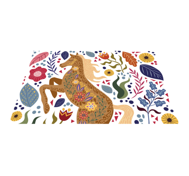 Majestueus paardenkunstwerk dieren vinyl tapijt - TenStickers