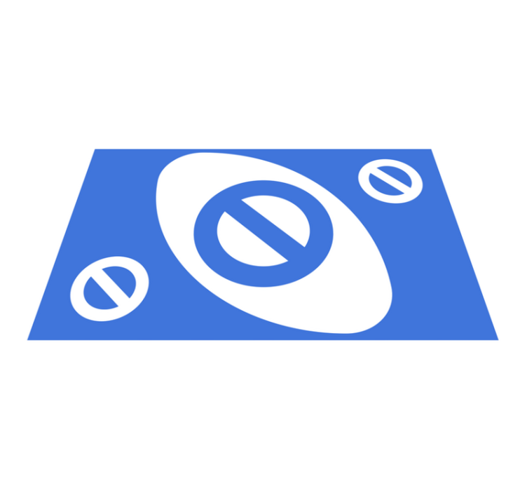 Blauwe cirkel graphics vinyl tapijt voor meer kinderen - TenStickers