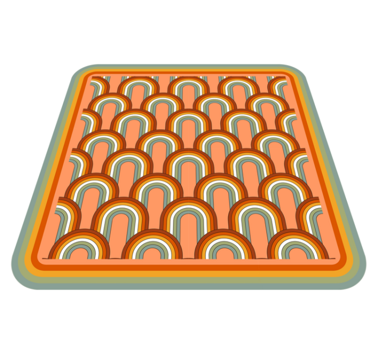 Vinyl tapijt geometrisch kleurrijke boogpatronen - TenStickers