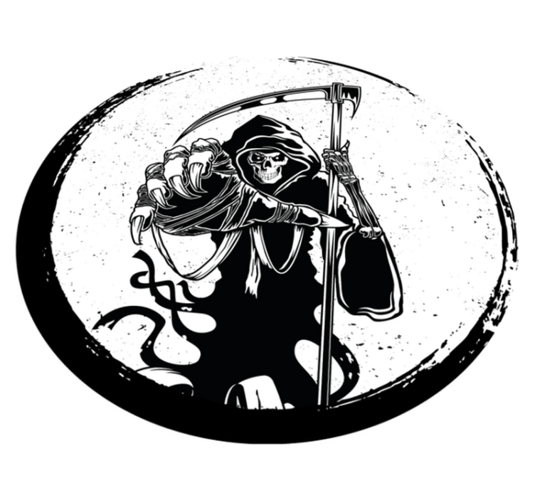 Grim reaper-motief vinyl tapijt Halloween - TenStickers