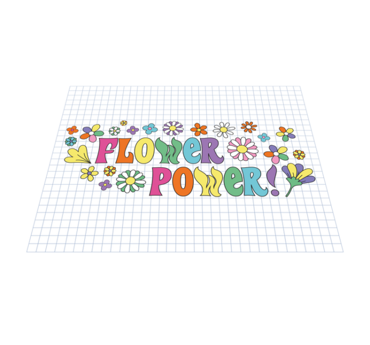 Bloemkrachtontwerp vinyl tapijt bloemen en planten - TenStickers