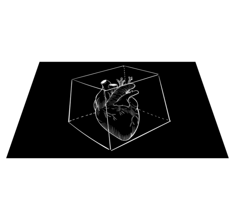 Hartillustratie vinyl tapijt modern - TenStickers