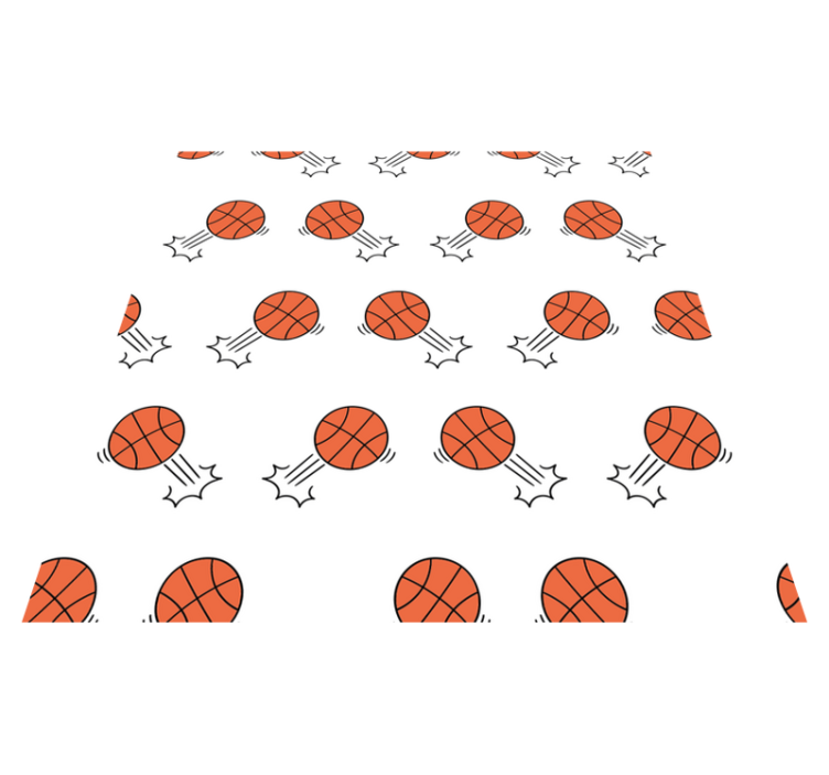 Basketbal bewegingspatroon vinyl tapijt voor meer kinderen - TenStickers