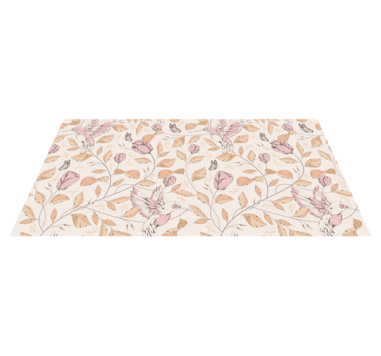 Pastelkleurige bloemen elegantie vinyl tapijt ontvangst hal - TenStickers