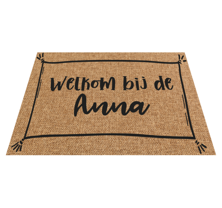 Gastvrij ontwerp vinyl tapijt met naam - TenStickers