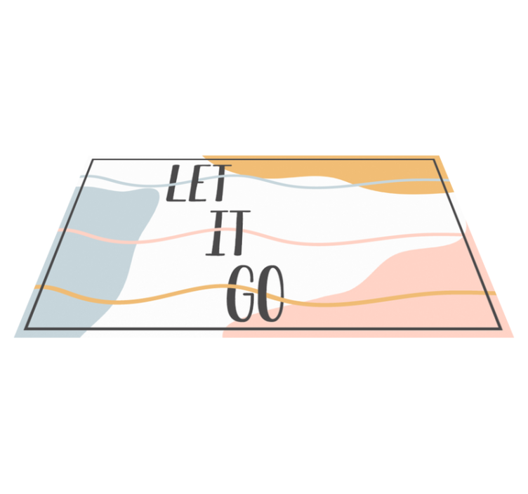 Laat het gaan vinyl tapijt zinnen en teksten - TenStickers