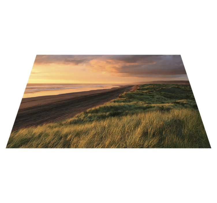 Zonsondergang strandlandschap vinyl tapijt natuur - TenStickers