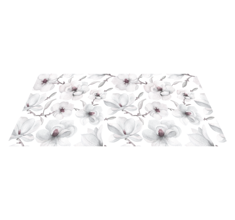 Vinyl tapijt Bloemen en planten Elegante tak met magnolia - TenStickers