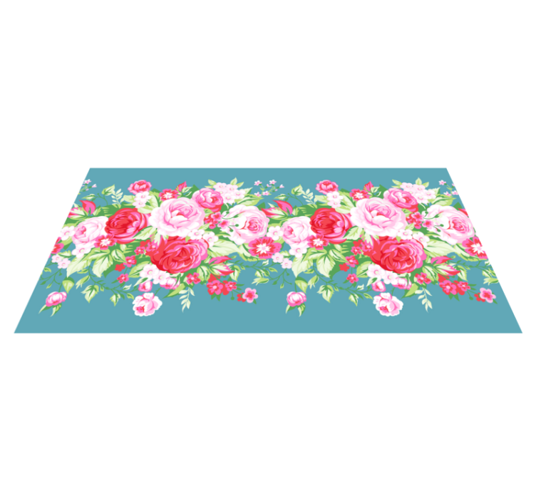 Bloemenbloesems vinyl vloerkleed - TenStickers