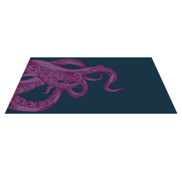 Octopus Ornament Overlay Vinyl vloerbedekking dieren - TenStickers