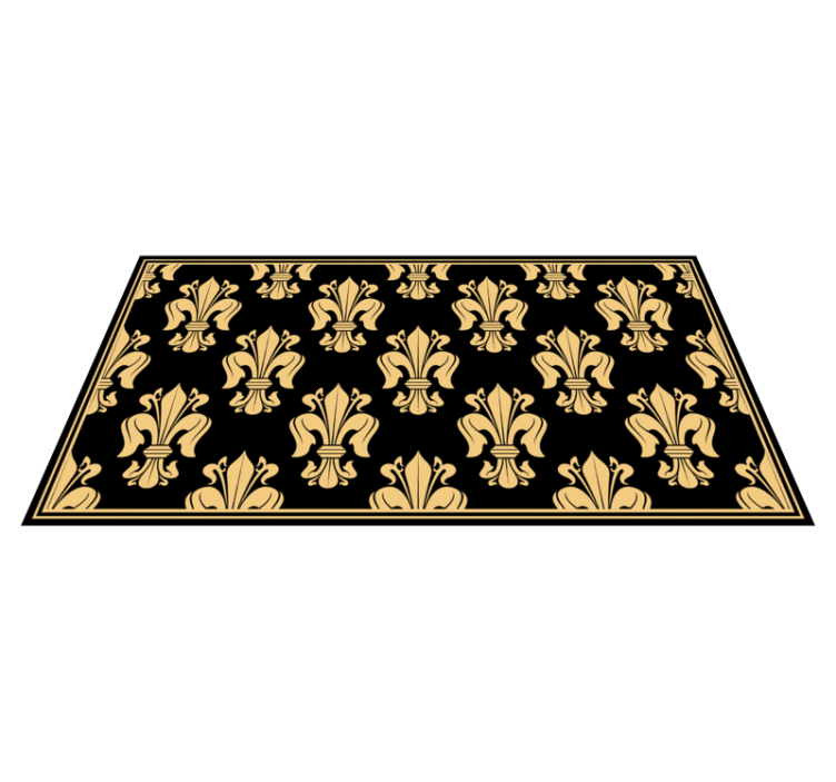 Elegant fleur-de-lis-patroon vinyl tapijt woonkamer - TenStickers