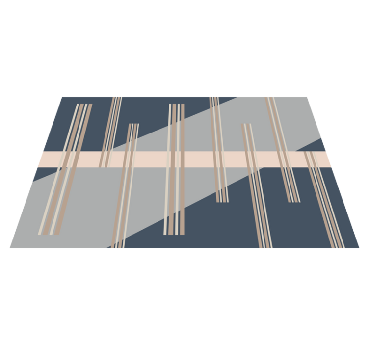 Gestreepte esthetiek vinyl tapijt met strepen - TenStickers