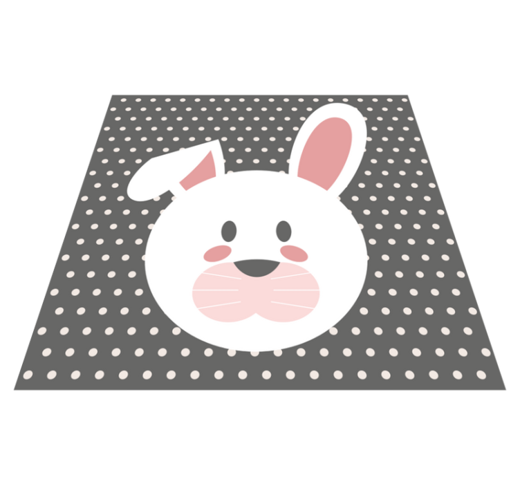 Konijntjes polkadot overlay vinyl tapijt baby - TenStickers