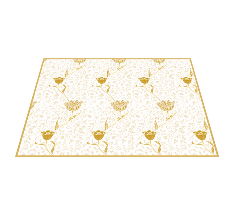 Bloemige elegantie vinyl tapijt bloemen en planten - TenStickers