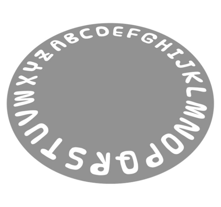 Alfabet cirkel vinyl tapijt  - TenStickers