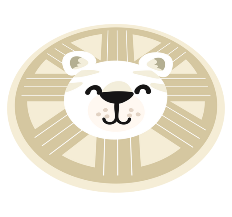 Lachende leeuw afbeelding vinyl tapijt baby - TenStickers