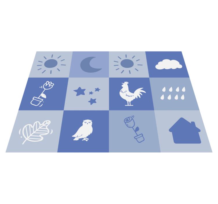 Educatief vinyl tapijt voor kinderkamer  - TenStickers