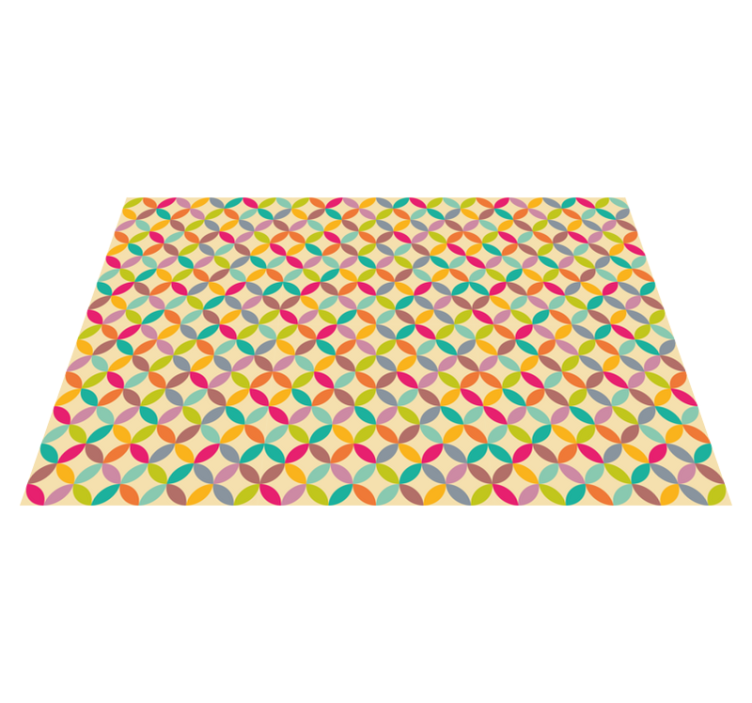 Kleurrijk geometrisch Geometrische vinyl vloerkleed - TenStickers