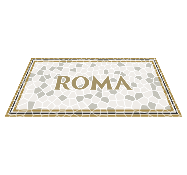 Gepersonaliseerde roma vinyl tapijt met naam - TenStickers