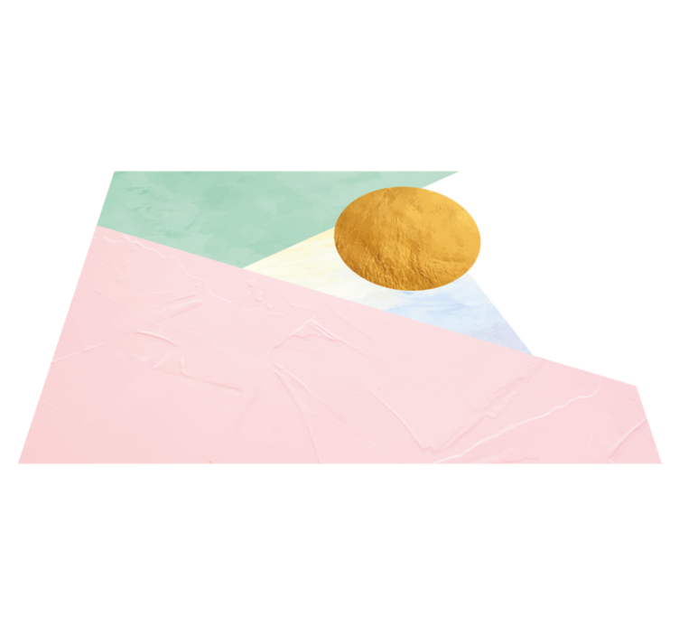 Geometrische pastelvormen vinyl tapijt geometrisch - TenStickers