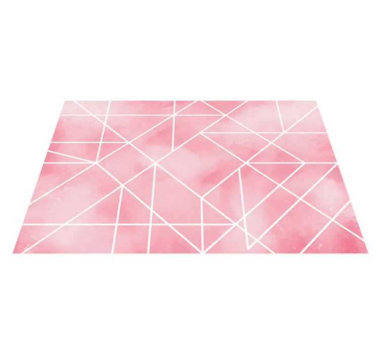 Geometrisch roze patroon Geometrische vinyl vloerkleed - TenStickers