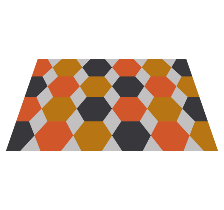 Zeshoekig patroon vinyl tapijt geometrisch - TenStickers