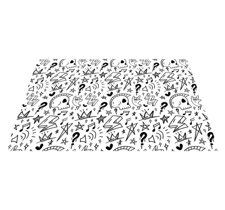 Eclectische tienerpatronen vinyl tapijt tiener - TenStickers