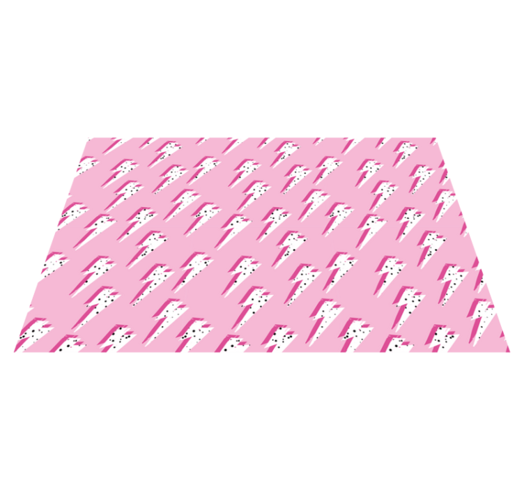 Roze bliksempatroon vinyl tapijt  - TenStickers