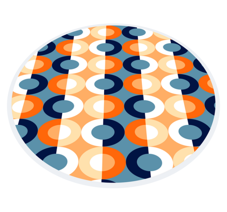 Circulaire geometrie vinyl tapijt geometrisch - TenStickers