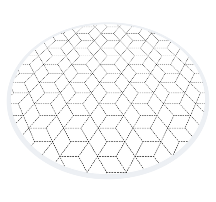 Vinyl tapijt geometrisch hexagonaal omlijning patroon - TenStickers