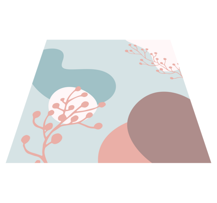 Abstracte botanische vormen vinyl tapijt - TenStickers