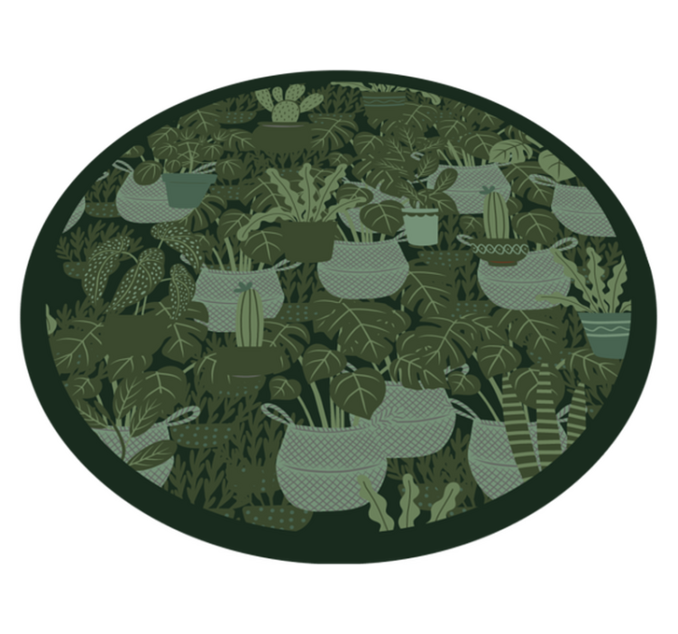 Botanische illustratie vinyl tapijt bloemen en planten - TenStickers