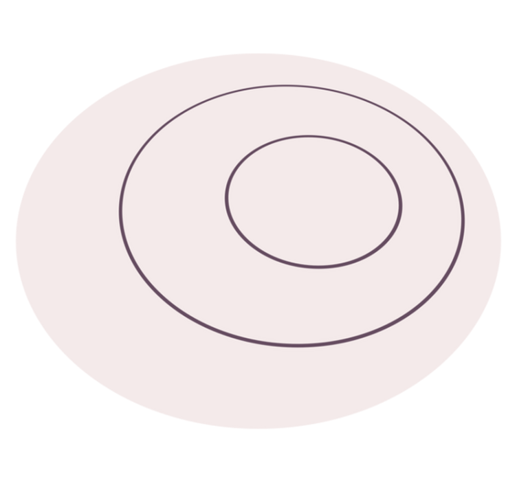 Minimaal cirkelvormig ontwerp vinyl tapijt - TenStickers