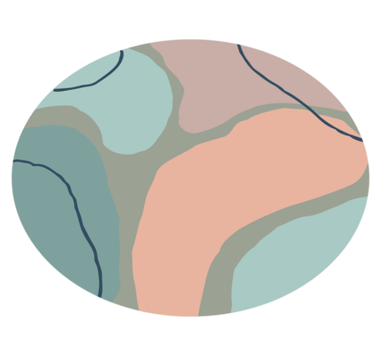 Abstracte geometrische vormen minimalistisch vinyl tapijt - TenStickers