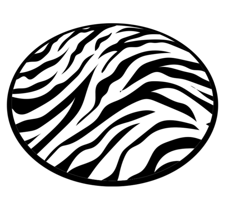 Zebra Stripe Circular Design vinyl tapijt dierenprint - TenStickers