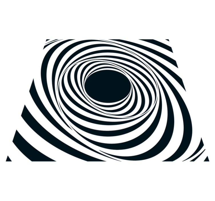 Zwart Wit hypothetisch Patroon vinyl tapijt - TenStickers