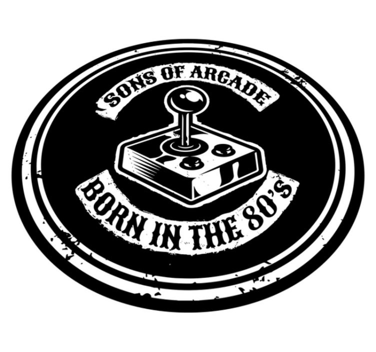 Arcade Nostalgia Born 80s vinyl tapijt zinnen en teksten - TenStickers