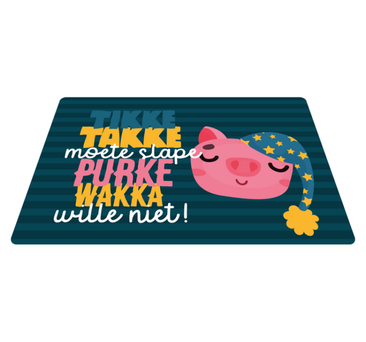 Vinyl vloerkleed baby slaapliedje Purk - TenStickers