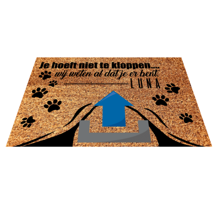 Gepersonaliseerde hondennaam deurmat - TenStickers