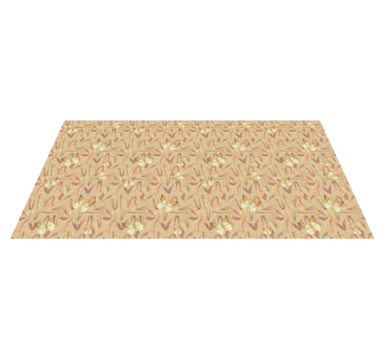 Vinyl tapijt herfst stijl bloemen en vlinders - TenStickers