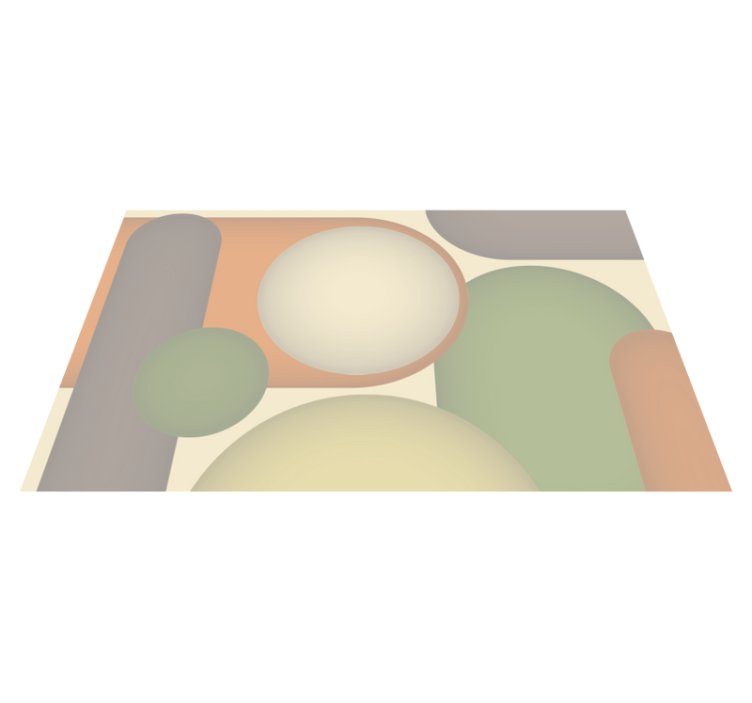 Hedendaagse cirkelvormige patronen vinyl tapijt modern - TenStickers