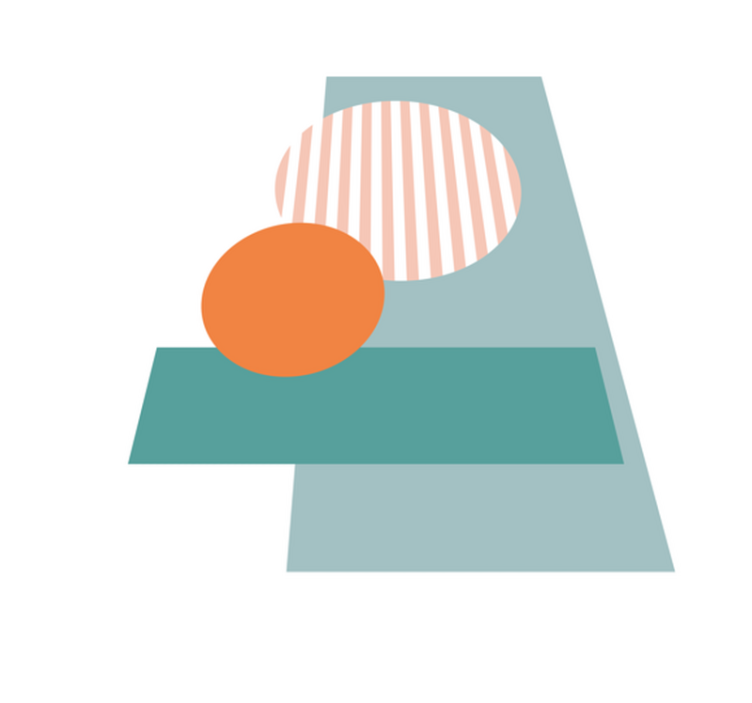 Zonnige geometrische cirkels vinyl tapijt modern - TenStickers