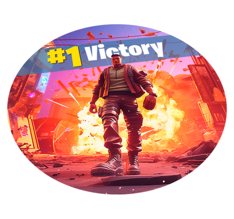 Eerste plaats soldaat vinyl tapijt games - TenStickers