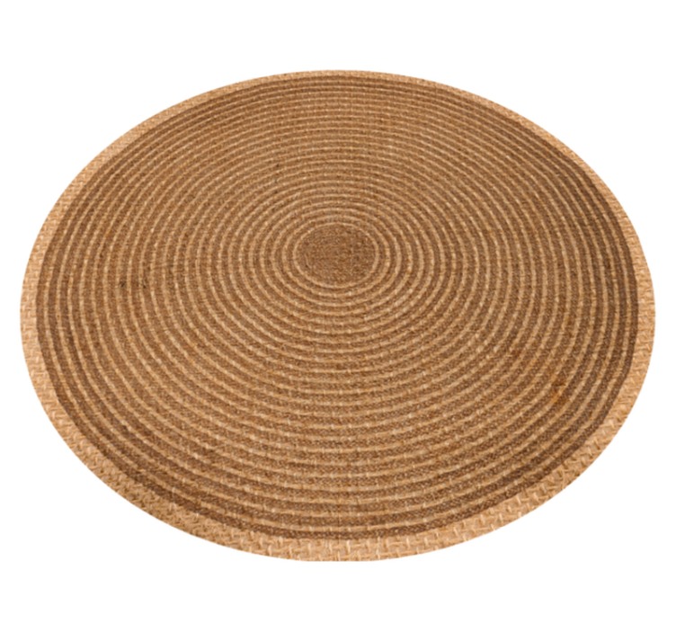 Vinyl vloerkleed ronde jute - TenStickers