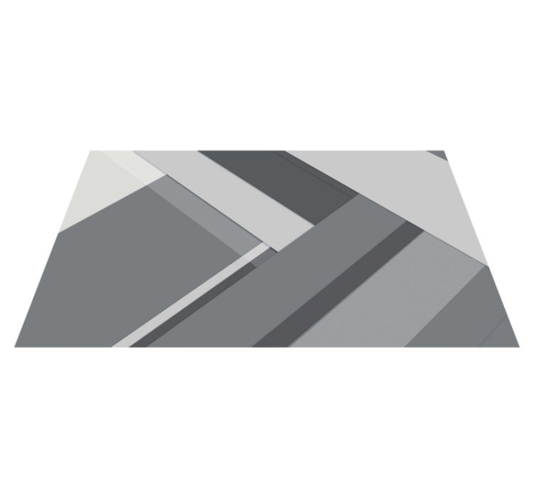 Geometrisch grijs Vinyl tapijt kantoor - TenStickers