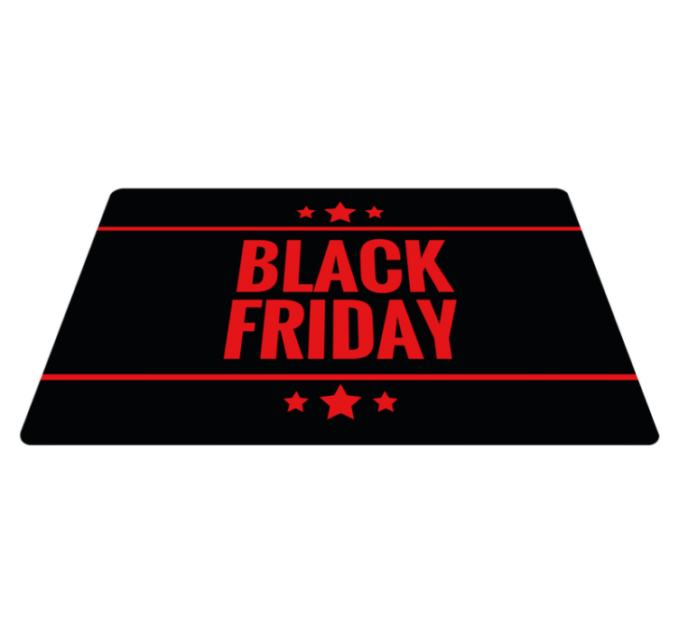 Zwart vinyl tapijt Black Friday rode letters - TenStickers